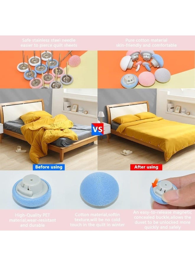 Duvet Clips for Bedding 12 Sets – Double-Sided Plastic Clips to Stop Duvet from Moving, Secure Pillows and Curtains, Easy to Install, Durable and Compact for Home Use - Image 3